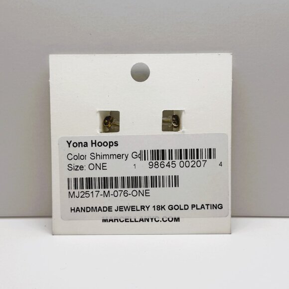 Marcella NYC Yona Gold Hoops - Picture 3 of 10